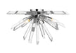 Z-Lite Canada - Four Light Flush Mount - Burst - Chrome- Union Lighting Luminaires Decor