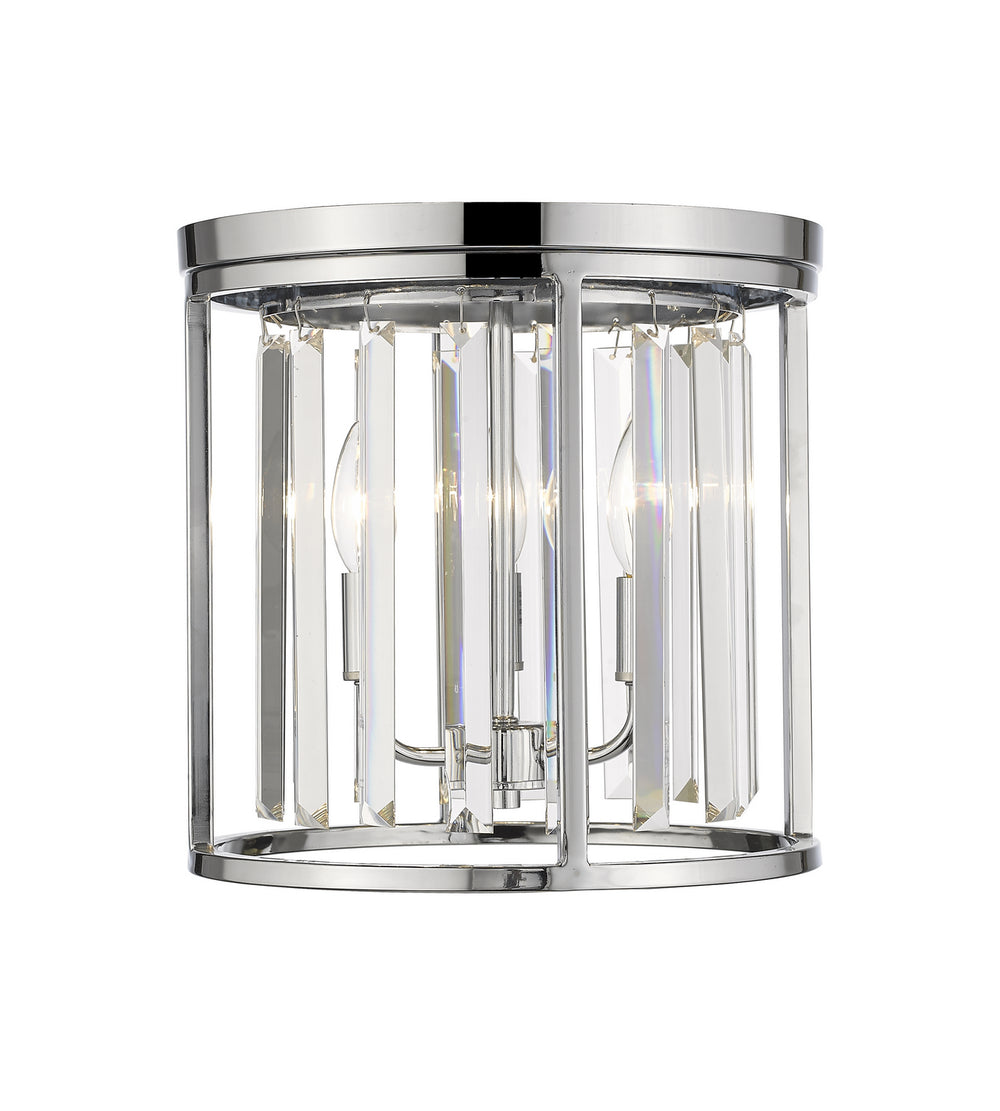 Z-Lite Canada - Three Light Flush Mount - Monarch - Chrome- Union Lighting Luminaires Decor