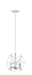 Z-Lite Canada - Three Light Chandelier - Cavallo - Hammered White + Brushed Nickel- Union Lighting Luminaires Decor