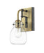 Z-Lite Canada - One Light Wall Sconce - Kraken - Matte Black / Olde Brass- Union Lighting Luminaires Decor