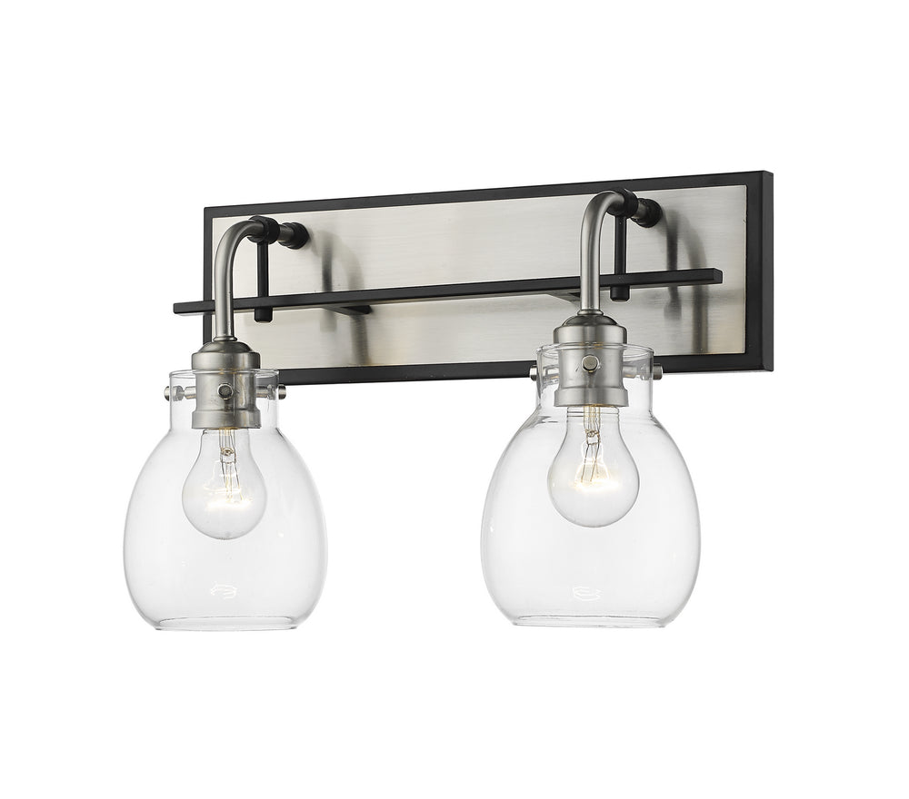 Z-Lite Canada - Two Light Wall Sconce - Kraken - Matte Black + Brushed Nickel- Union Lighting Luminaires Decor