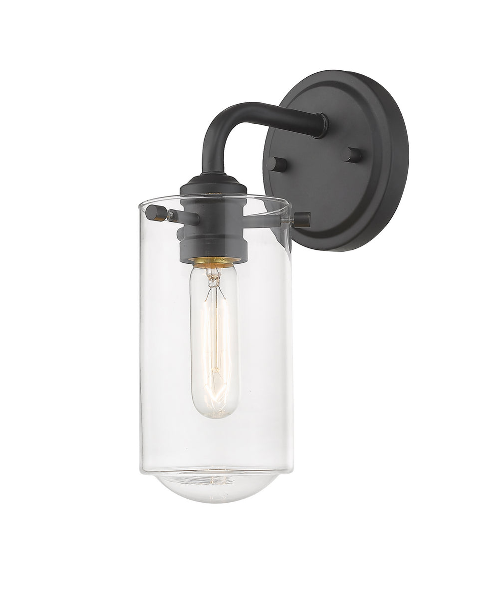 Z-Lite Canada - One Light Wall Sconce - Delaney - Matte Black- Union Lighting Luminaires Decor