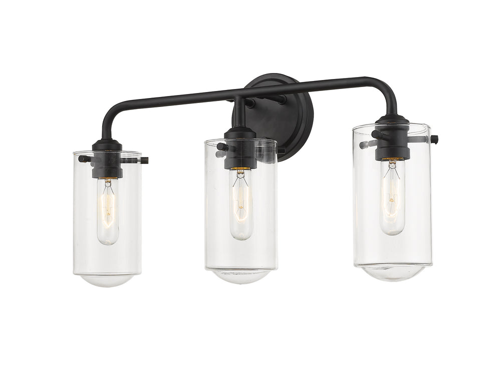Z-Lite Canada - Three Light Vanity - Delaney - Matte Black- Union Lighting Luminaires Decor