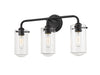 Z-Lite Canada - Three Light Vanity - Delaney - Matte Black- Union Lighting Luminaires Decor