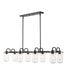 Z-Lite Canada - Eight Light Linear Chandelier - Delaney - Matte Black- Union Lighting Luminaires Decor