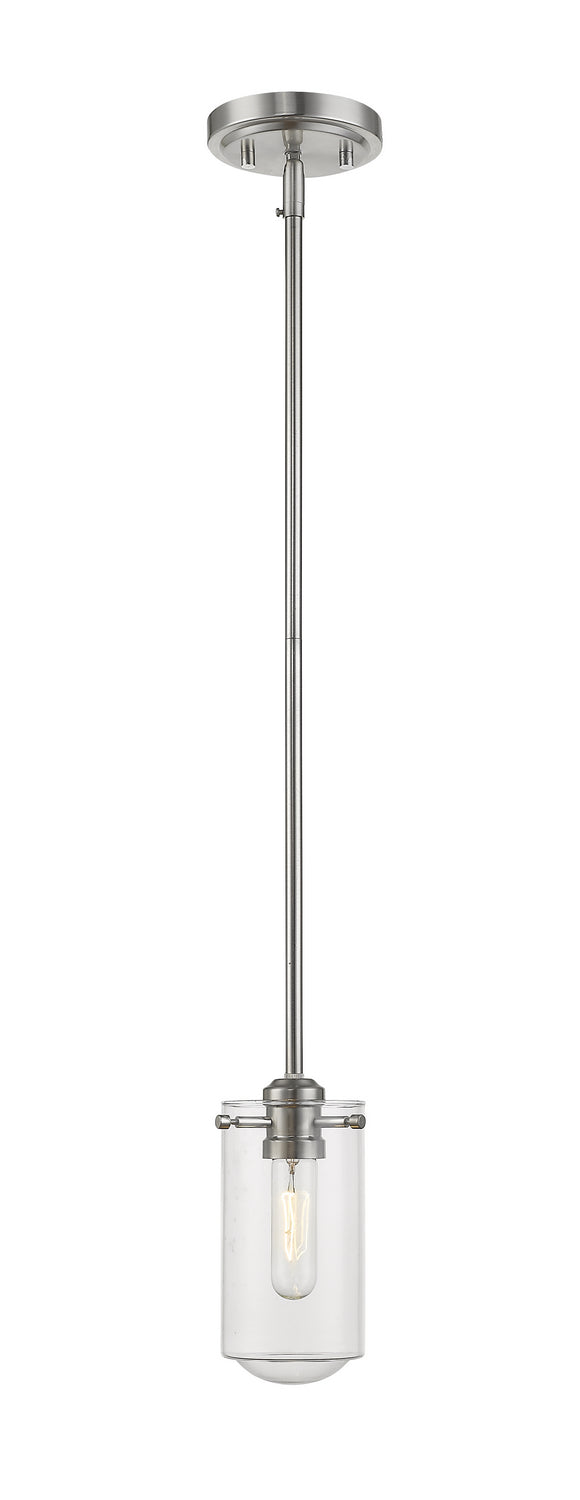 Z-Lite Canada - One Light Pendant - Delaney - Brushed Nickel- Union Lighting Luminaires Decor