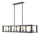 Z-Lite Canada - Ten Light Linear Chandelier - Kirkland - Ashen Barnboard- Union Lighting Luminaires Decor