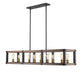 Z-Lite Canada - Ten Light Linear Chandelier - Kirkland - Rustic Mahogany- Union Lighting Luminaires Decor