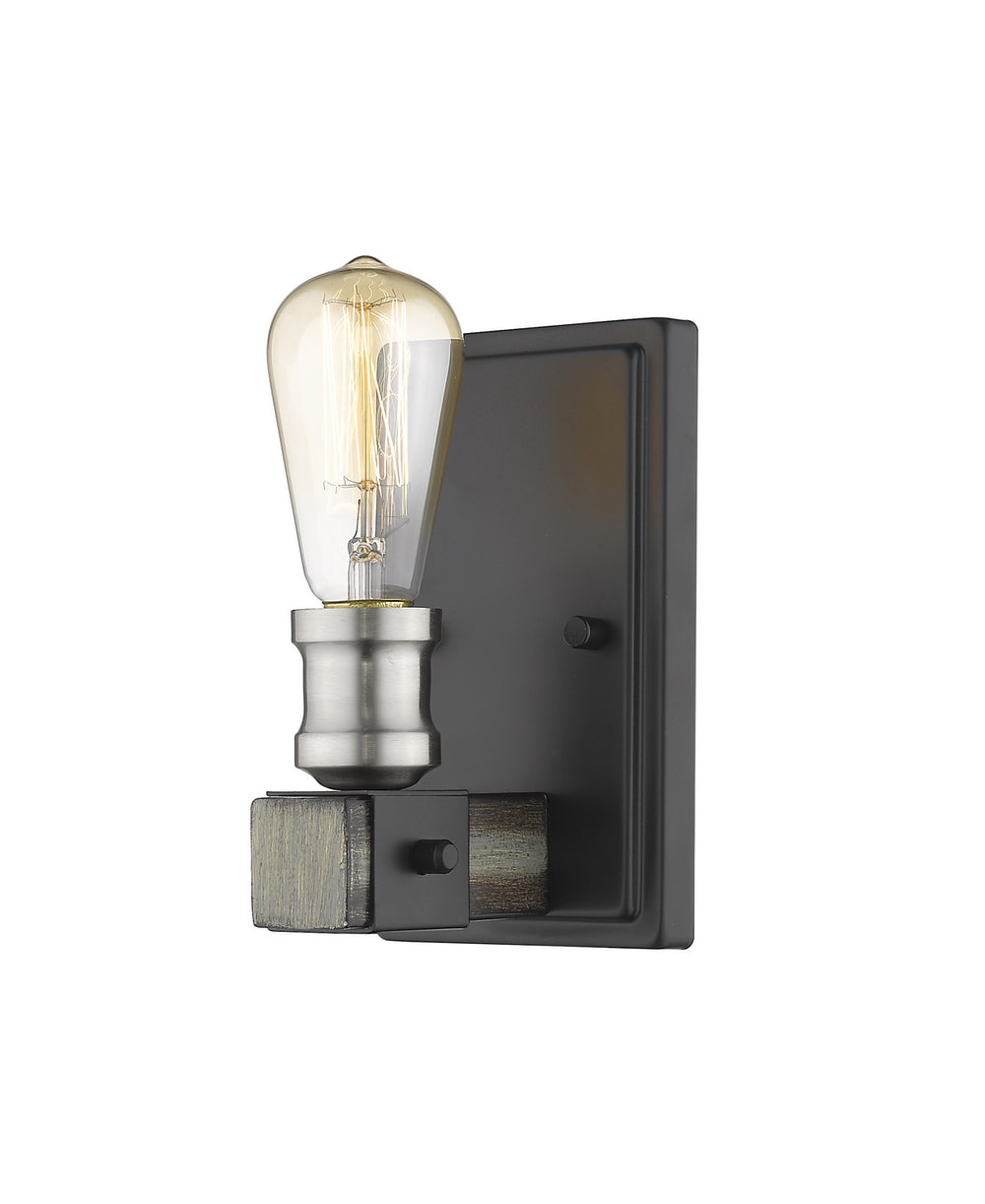 Z-Lite Canada - One Light Wall Sconce - Kirkland - Ashen Barnboard- Union Lighting Luminaires Decor