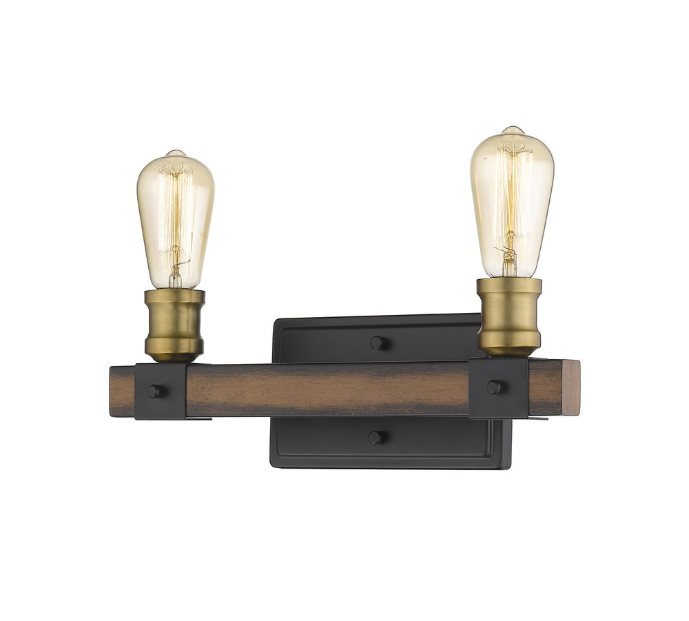 Z-Lite Canada - Two Light Vanity - Kirkland - Rustic Mahogany- Union Lighting Luminaires Decor