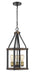 Z-Lite Canada - Three Light Pendant - Kirkland - Rustic Mahogany- Union Lighting Luminaires Decor