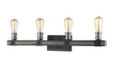 Z-Lite Canada - Four Light Vanity - Kirkland - Ashen Barnboard- Union Lighting Luminaires Decor