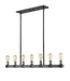 Z-Lite Canada - Seven Light Linear Chandelier - Kirkland - Ashen Barnboard- Union Lighting Luminaires Decor