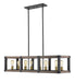 Z-Lite Canada - Eight Light Linear Chandelier - Kirkland - Rustic Mahogany- Union Lighting Luminaires Decor