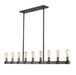 Z-Lite Canada - Nine Light Linear Chandelier - Kirkland - Ashen Barnboard- Union Lighting Luminaires Decor