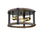 Z-Lite Canada - Two Light Flush Mount - Kirkland - Rustic Mahogany- Union Lighting Luminaires Decor