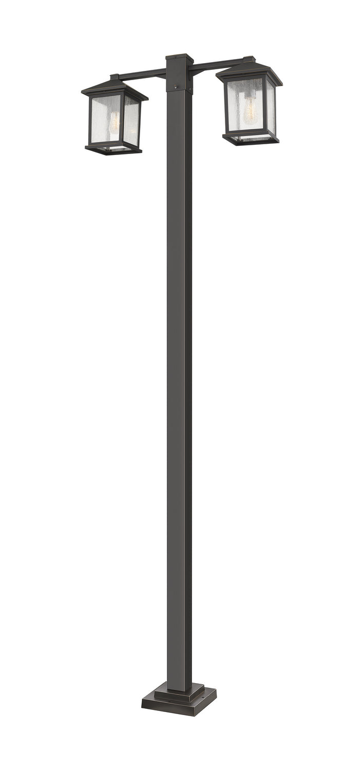 Z-Lite Canada - Two Light Outdoor Post Mounted Fixture - Portland - Oil Rubbed Bronze- Union Lighting Luminaires Decor