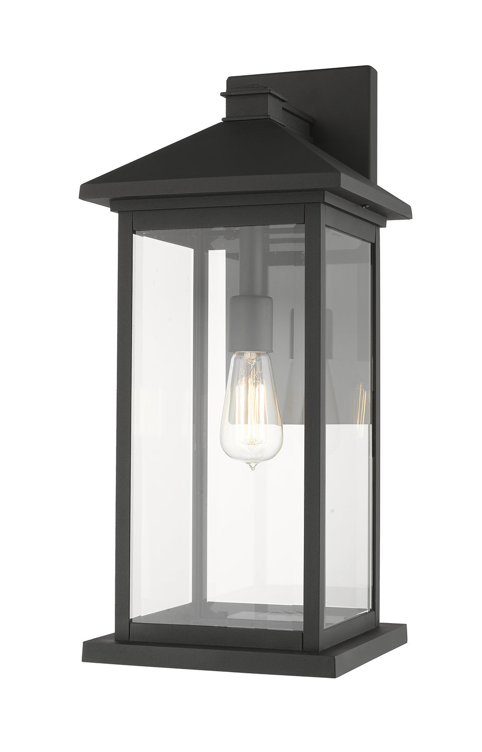 Z-Lite Canada - One Light Outdoor Wall Light - Portland - Black- Union Lighting Luminaires Decor