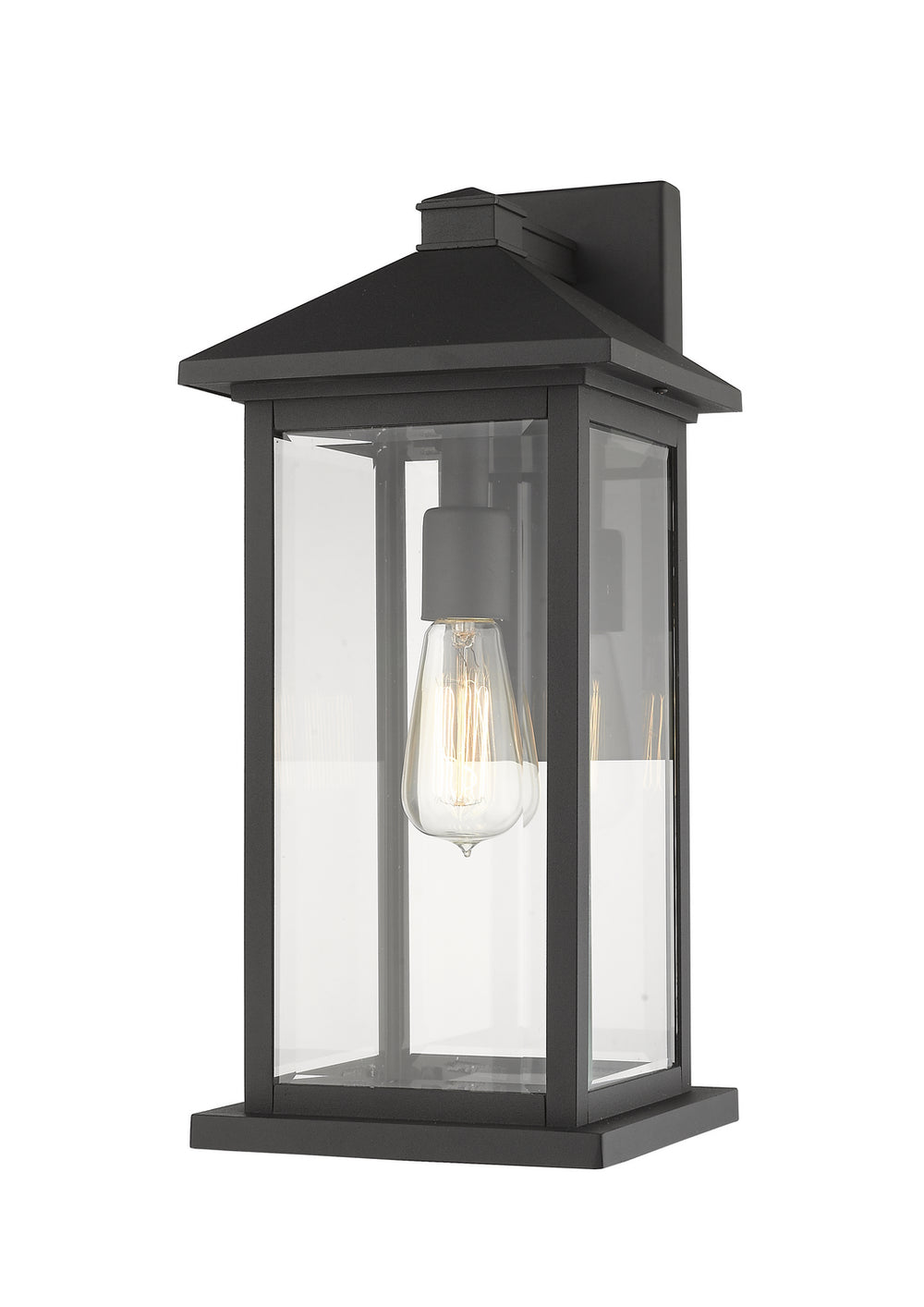 Z-Lite Canada - One Light Outdoor Wall Light - Portland - Black- Union Lighting Luminaires Decor