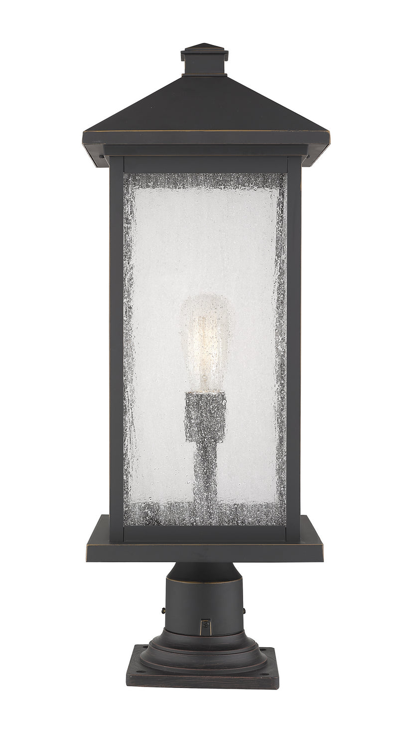 Z-Lite Canada - One Light Outdoor Pier Mounted Fixture - Portland - Oil Rubbed Bronze- Union Lighting Luminaires Decor
