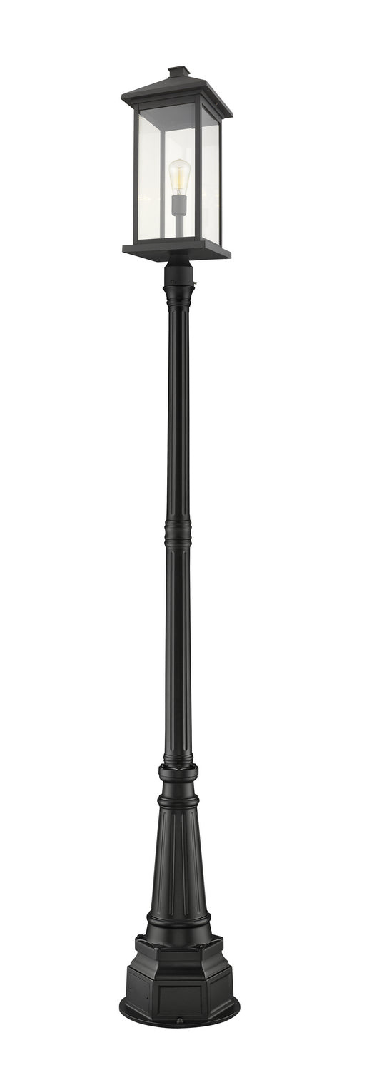 Z-Lite Canada - One Light Outdoor Post Mounted Fixture - Portland - Black- Union Lighting Luminaires Decor