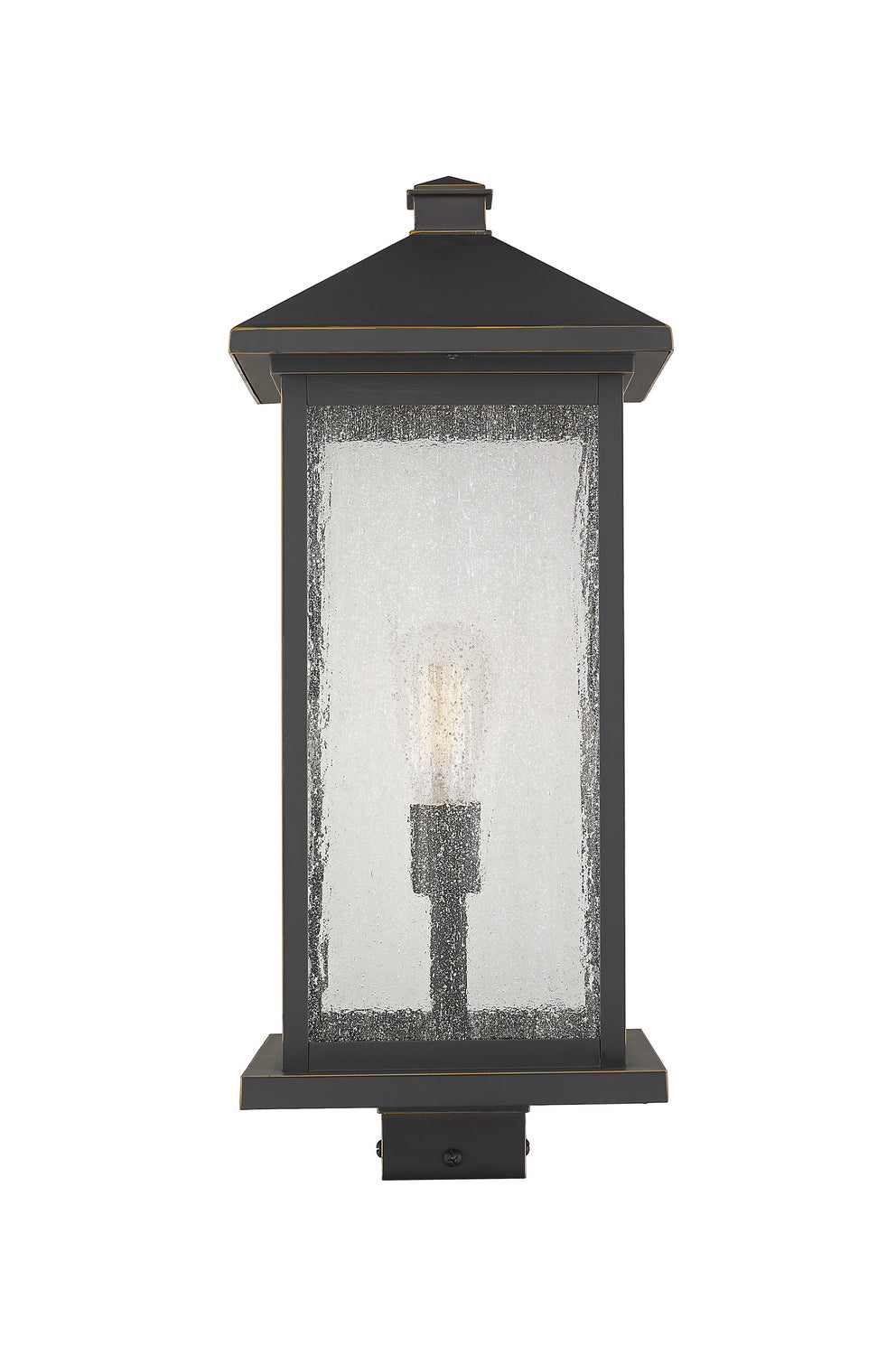 Z-Lite Canada - One Light Outdoor Post Mount Fixture - Portland - Oil Rubbed Bronze- Union Lighting Luminaires Decor