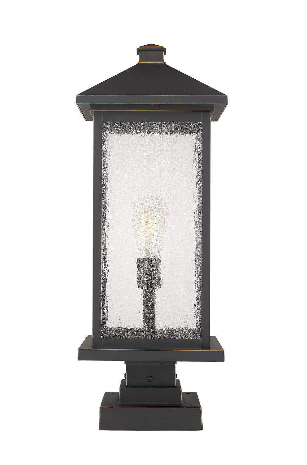 Z-Lite Canada - One Light Outdoor Pier Mounted Fixture - Portland - Oil Rubbed Bronze- Union Lighting Luminaires Decor