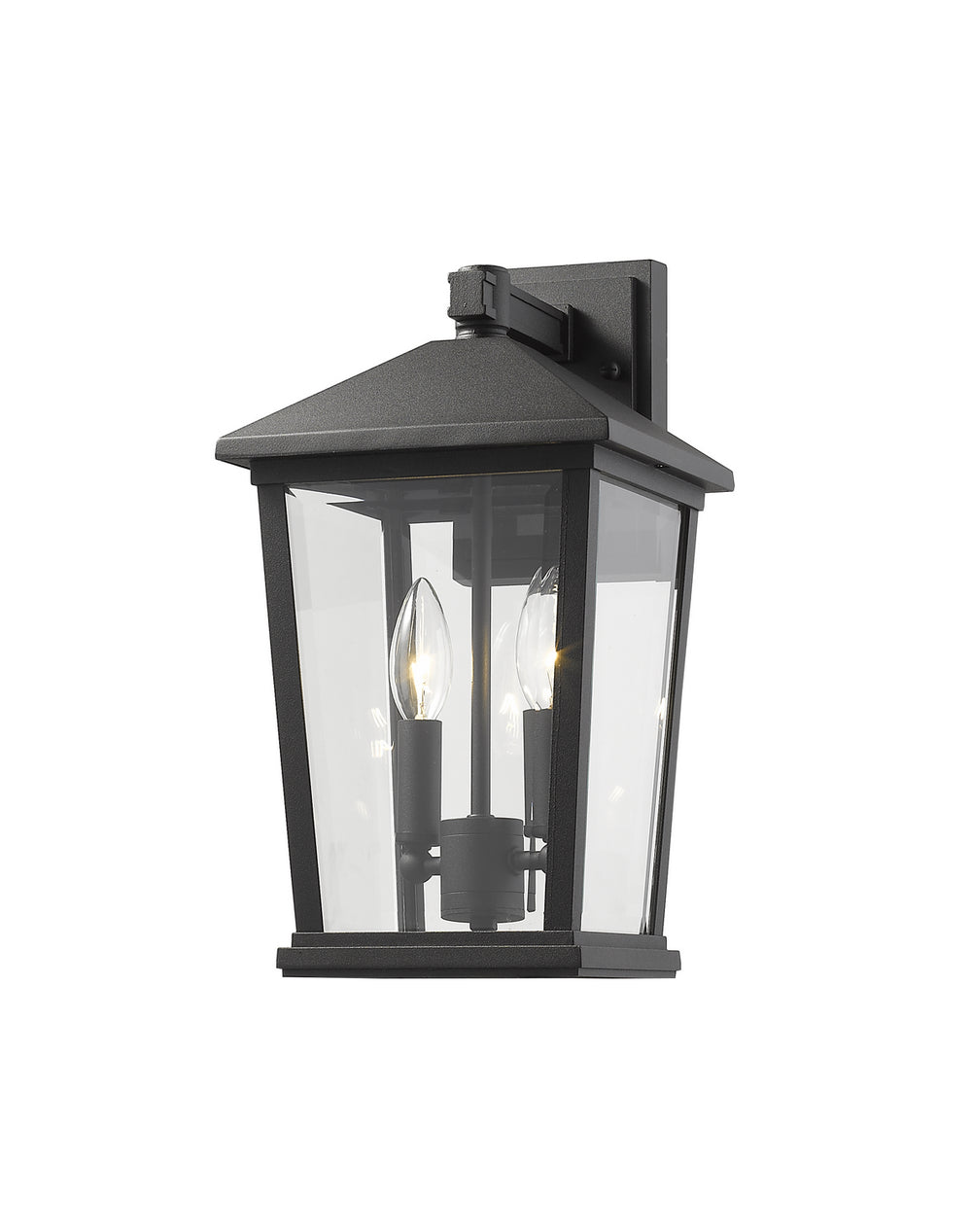 Z-Lite Canada - Two Light Outdoor Wall Sconce - Beacon - Black- Union Lighting Luminaires Decor