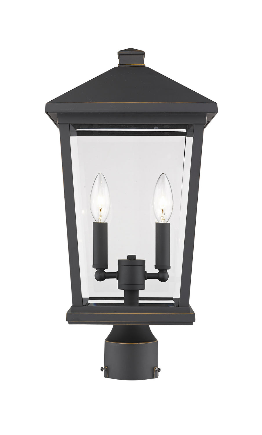 Z-Lite Canada - Two Light Outdoor Post Mount Fixture - Beacon - Oil Rubbed Bronze- Union Lighting Luminaires Decor