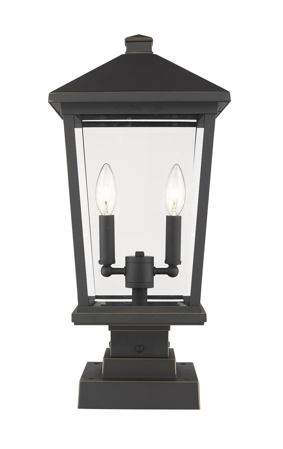 Z-Lite Canada - Two Light Outdoor Pier Mounted Fixture - Beacon - Oil Rubbed Bronze- Union Lighting Luminaires Decor