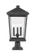Z-Lite Canada - Three Light Outdoor Pier Mounted Fixture - Beacon - Oil Rubbed Bronze- Union Lighting Luminaires Decor