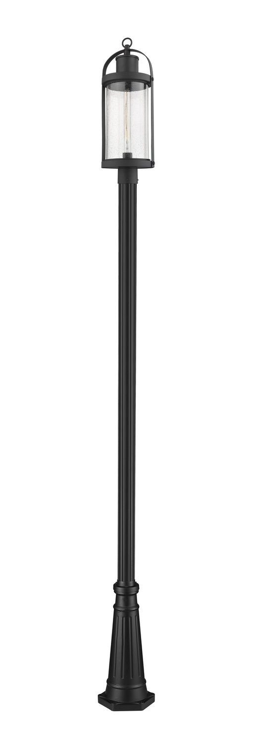 Z-Lite Canada - One Light Outdoor Post Mounted Fixture - Roundhouse - Black- Union Lighting Luminaires Decor