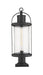 Z-Lite Canada - One Light Outdoor Pier Mounted Fixture - Roundhouse - Black- Union Lighting Luminaires Decor