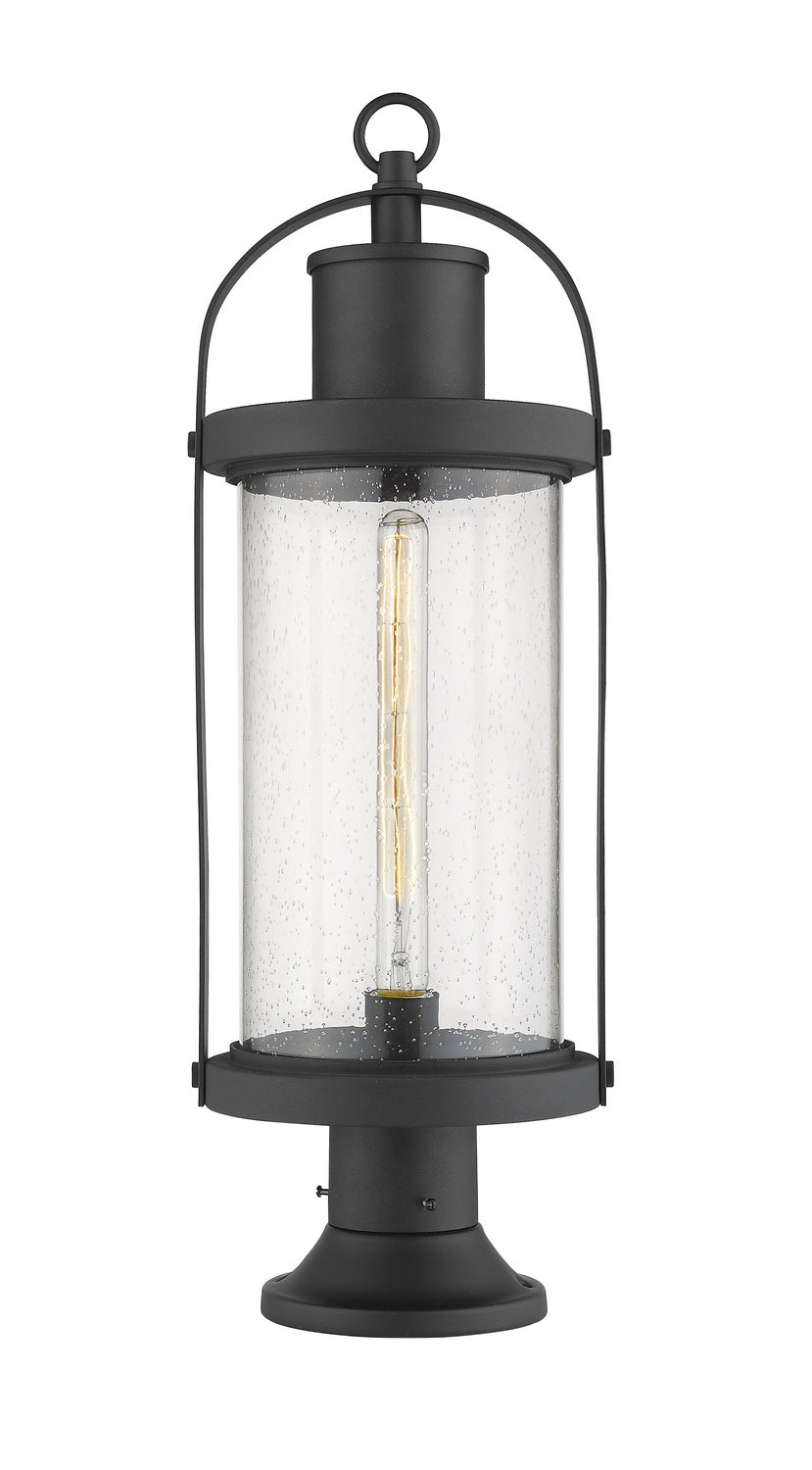 Z-Lite Canada - One Light Outdoor Pier Mounted Fixture - Roundhouse - Black- Union Lighting Luminaires Decor