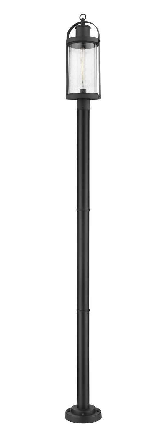 Z-Lite Canada - One Light Outdoor Post Mounted Fixture - Roundhouse - Black- Union Lighting Luminaires Decor