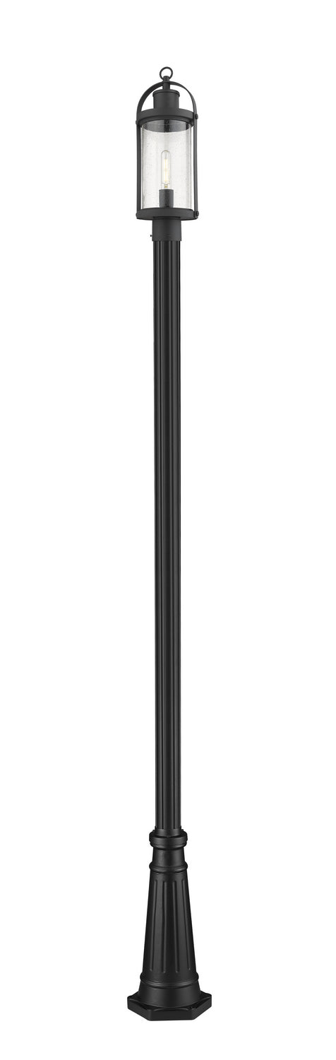 Z-Lite Canada - One Light Outdoor Post Mounted Fixture - Roundhouse - Black- Union Lighting Luminaires Decor