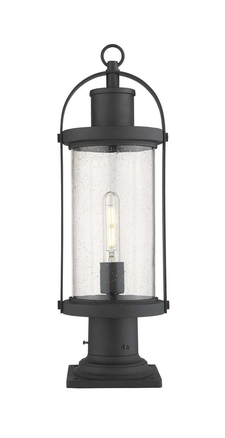 Z-Lite Canada - One Light Outdoor Pier Mounted Fixture - Roundhouse - Black- Union Lighting Luminaires Decor