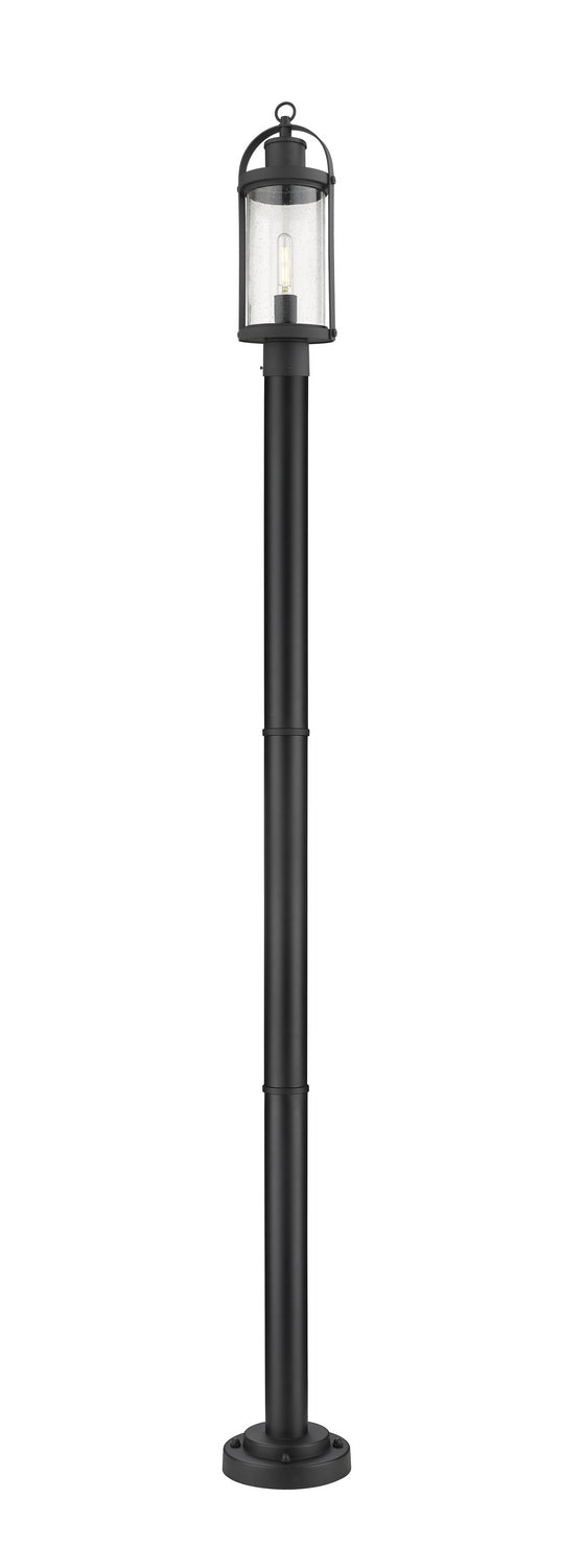 Z-Lite Canada - One Light Outdoor Post Mounted Fixture - Roundhouse - Black- Union Lighting Luminaires Decor