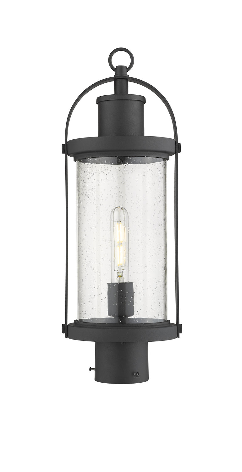 Z-Lite Canada - One Light Outdoor Post Mount Fixture - Roundhouse - Black- Union Lighting Luminaires Decor
