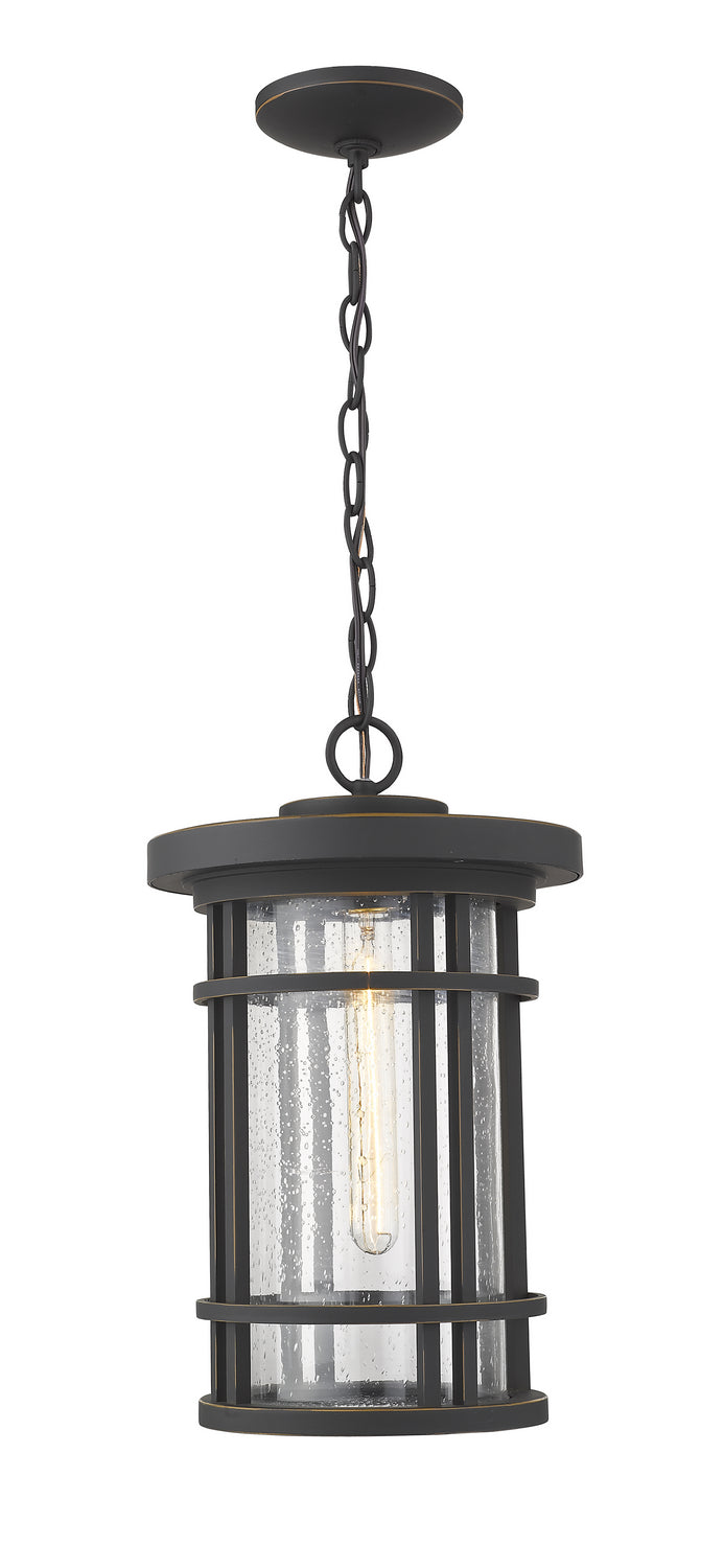 Z-Lite Canada - One Light Outdoor Chain Mount - Jordan - Oil Rubbed Bronze- Union Lighting Luminaires Decor