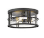 Z-Lite Canada - Three Light Outdoor Flush Mount - Jordan - Black- Union Lighting Luminaires Decor