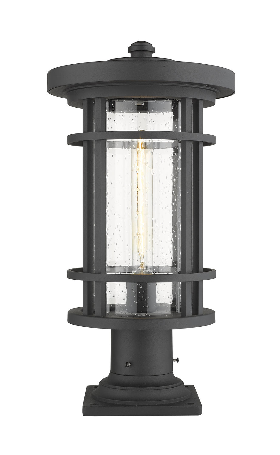 Z-Lite Canada - One Light Outdoor Pier Mount - Jordan - Black- Union Lighting Luminaires Decor