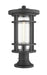 Z-Lite Canada - One Light Outdoor Pier Mount - Jordan - Black- Union Lighting Luminaires Decor