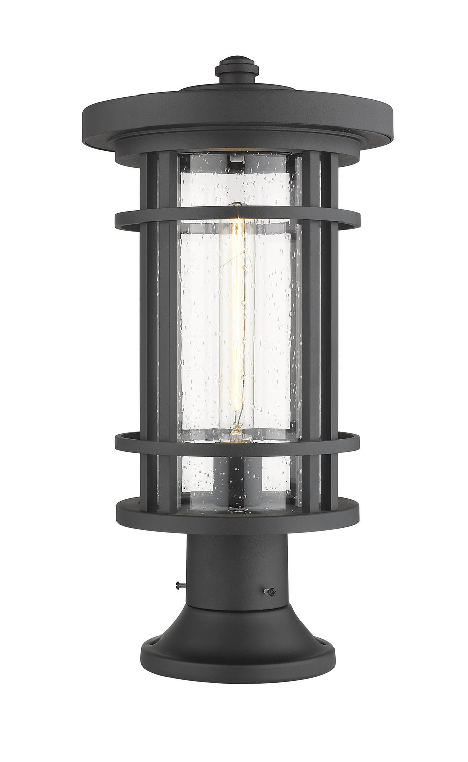 Z-Lite Canada - One Light Outdoor Pier Mount - Jordan - Black- Union Lighting Luminaires Decor