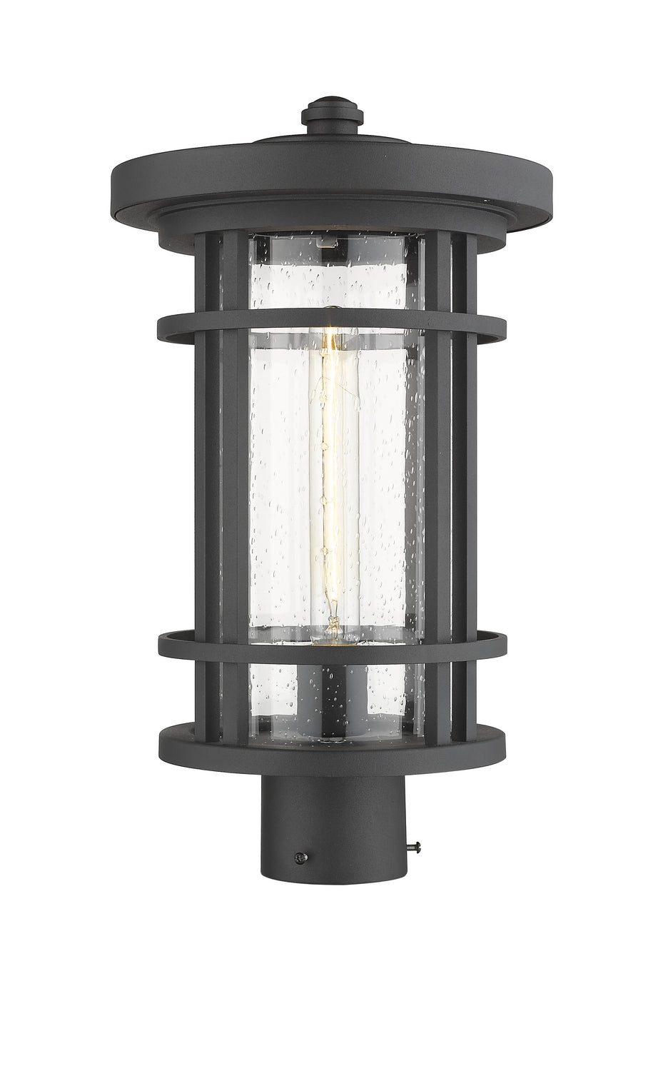 Z-Lite Canada - One Light Outdoor Post Mount - Jordan - Black- Union Lighting Luminaires Decor