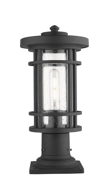 Z-Lite Canada - One Light Outdoor Pier Mount - Jordan - Black- Union Lighting Luminaires Decor