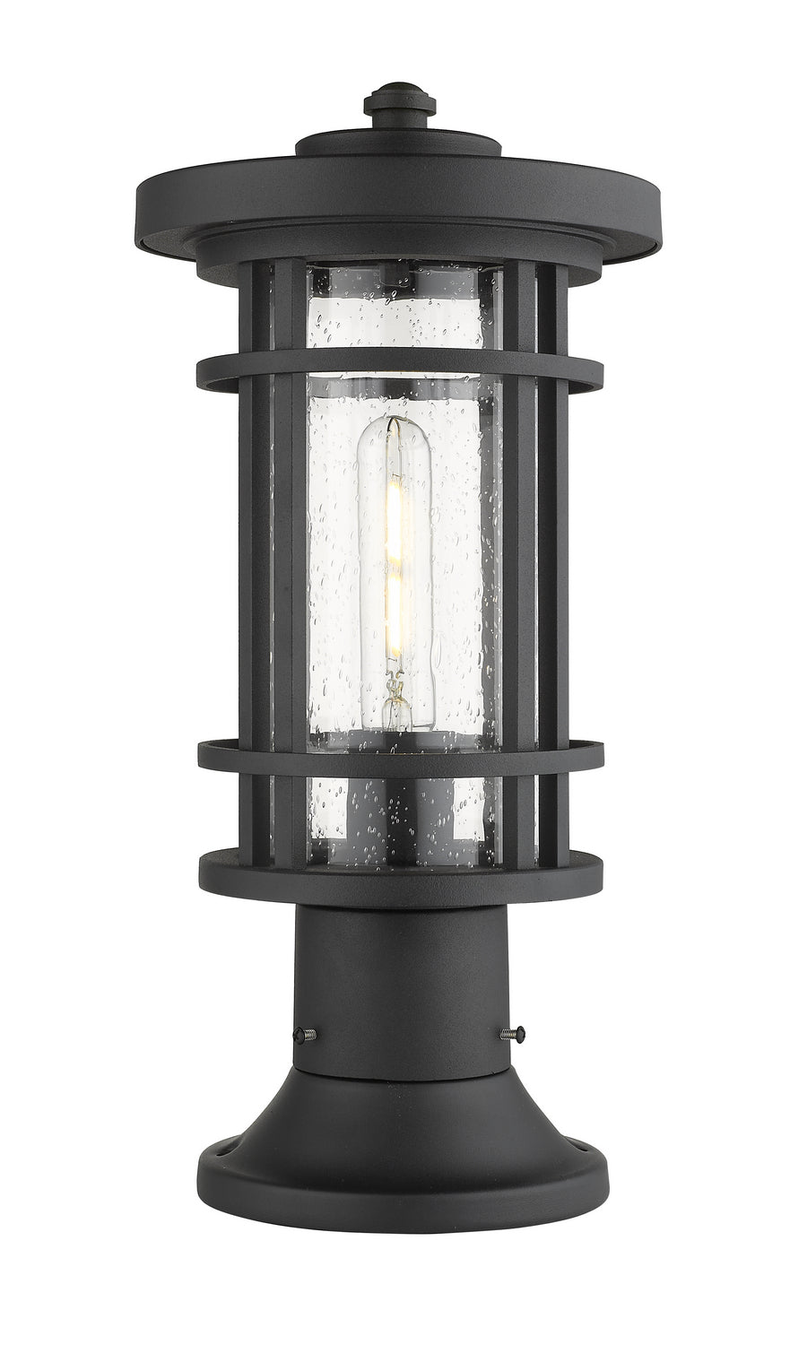 Z-Lite Canada - One Light Outdoor Pier Mount - Jordan - Black- Union Lighting Luminaires Decor