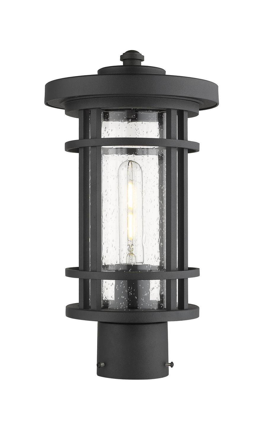 Z-Lite Canada - One Light Outdoor Post Mount - Jordan - Black- Union Lighting Luminaires Decor