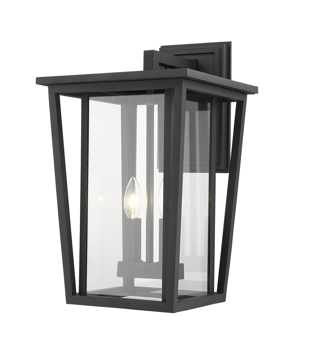 Z-Lite Canada - Two Light Outdoor Wall Sconce - Seoul - Black- Union Lighting Luminaires Decor
