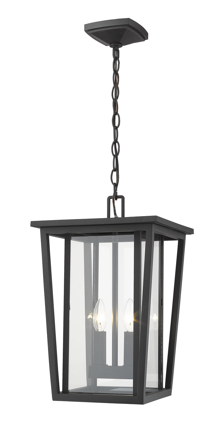 Z-Lite Canada - Two Light Outdoor Chain Mount Ceiling Fixture - Seoul - Black- Union Lighting Luminaires Decor
